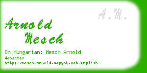arnold mesch business card